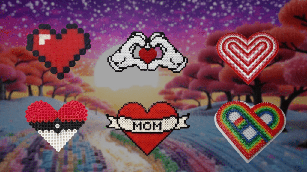 Cœur Perles à Repasser - Collection de modèles