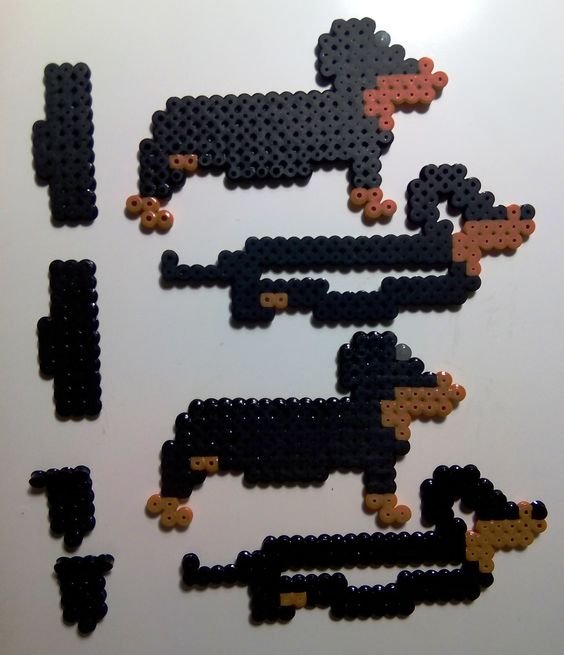 Modèle Chien Perles à Repasser