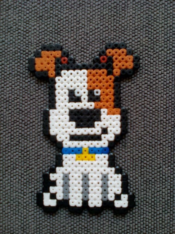 Modèle Chien Perles à Repasser