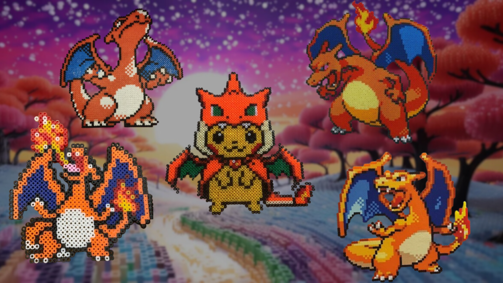 Charizard Pokemon Perles à Repasser