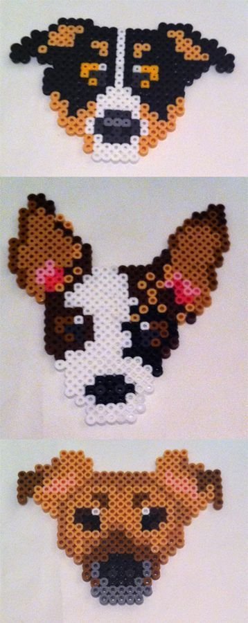 Modèle Chien Perles à Repasser