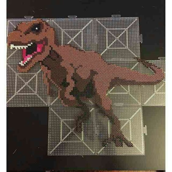 Modèle Dinosaure Perles à Repasser