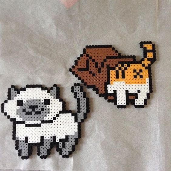 Modèle Chat Perles à Repasser