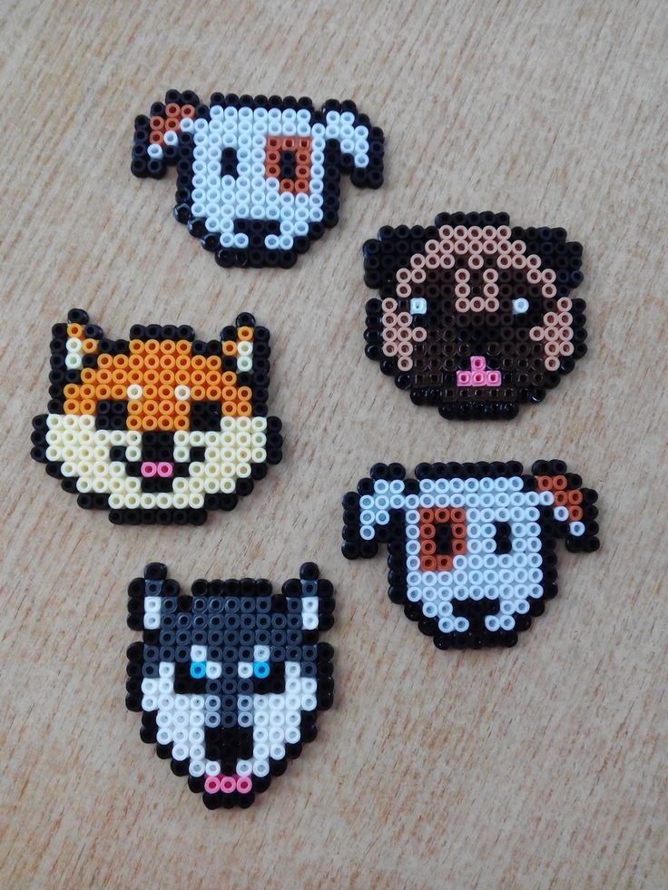 Modèle Chien Perles à Repasser