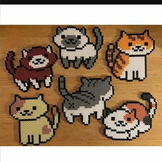 Modèle Chat Perles à Repasser