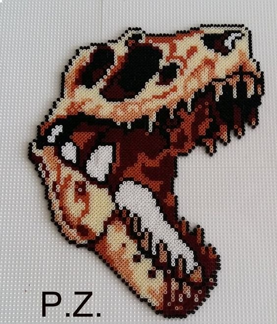 Modèle Dinosaure Perles à Repasser