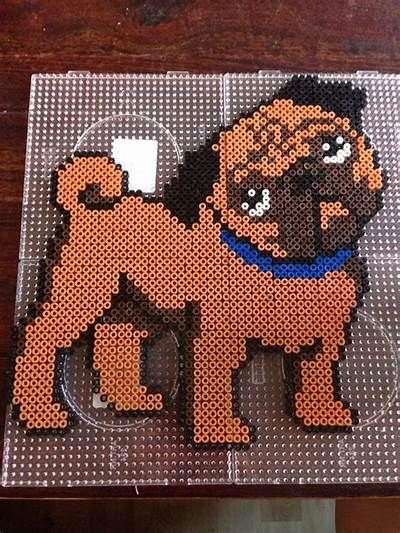 Modèle Chien Perles à Repasser