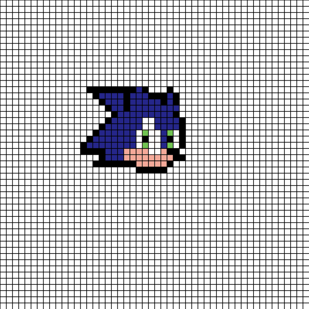 Perles à repasser Visage de Sonic