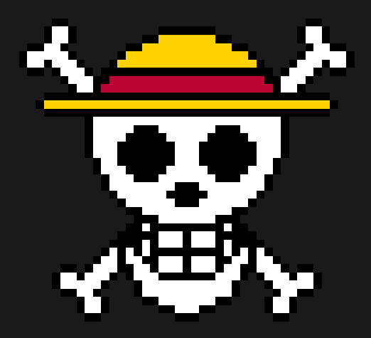 Crâne de Luffy – One Piece Perles à Repasser