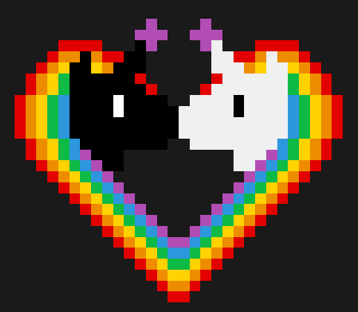 Cœur de Licornes Amoureuses