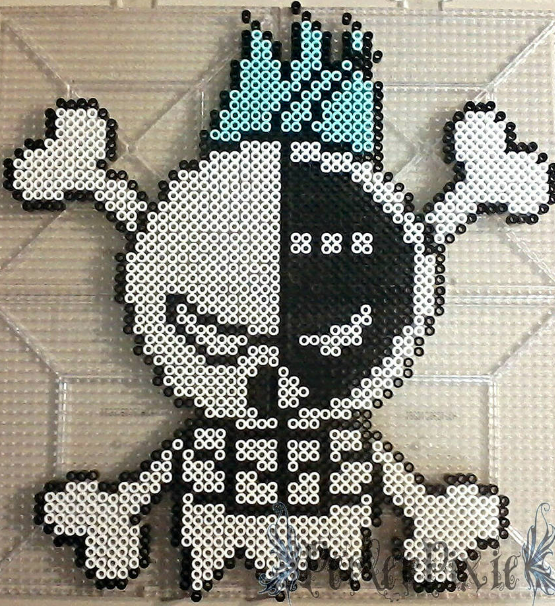 Crâne Punk Franky Perles à Repasser