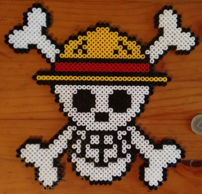 Crâne de Luffy – One Piece Perles à Repasser