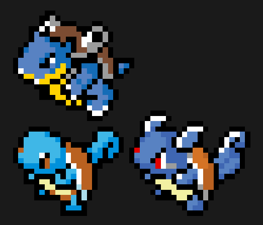 Perles à repasser Squirtle, Carabaffe et Blastoise
