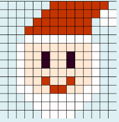 Enkelt jultomteansikte