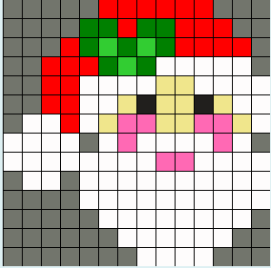 Jultomte ansikte med hatt