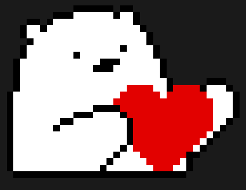 Grizzli avec Coeur - We Bare Bears Perles a Repasser