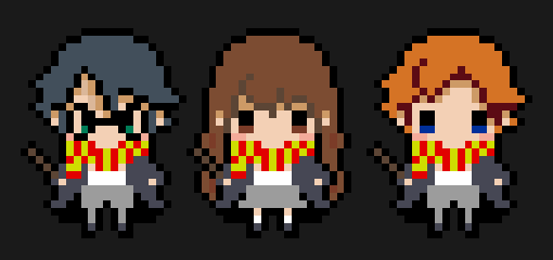 Trio Harry-Hermione-Ron