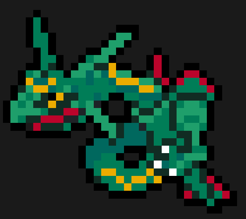 Perles à repasser Rayquaza (nuances différentes)