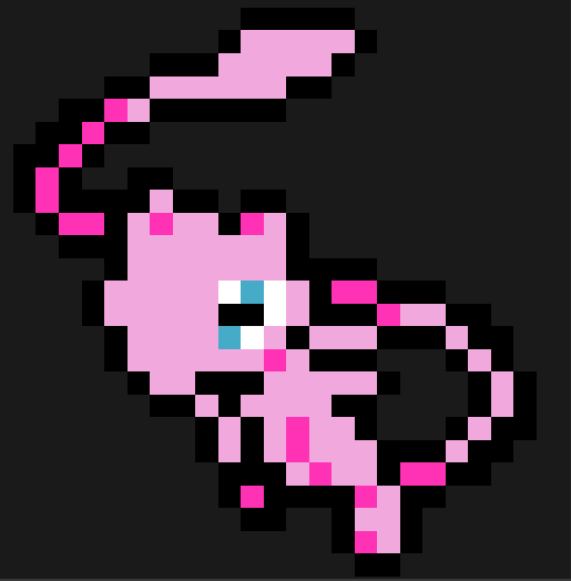 Perles à repasser Mewtwo Rose avec Longue Queue