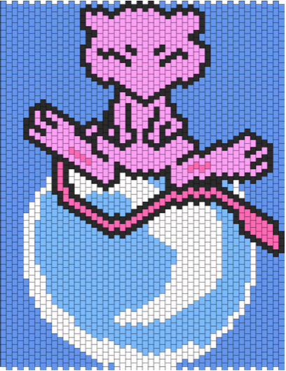 Perles à repasser Mew sur une Bulle