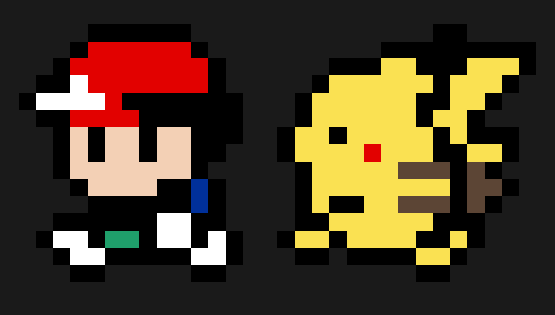 Perles à repasser Mini Ash et Mini Pikachu