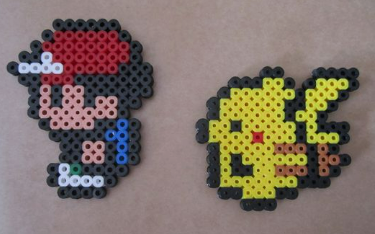 Perles à repasser Mini Ash et Mini Pikachu