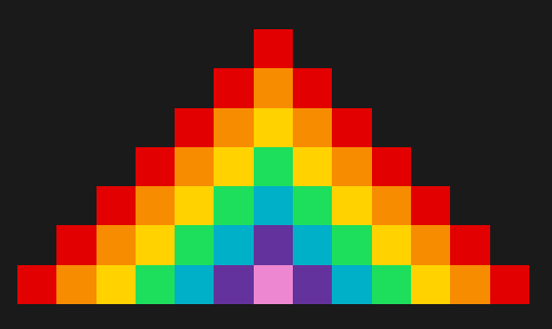 Liten och enkel mångfärgad regnbåge