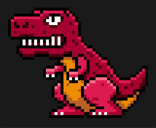 T-Rex Dinosaure Rouge Perles à Repasser