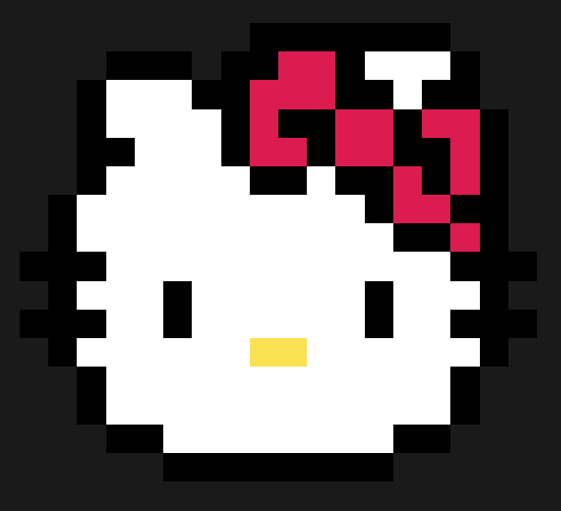 Perles à repasser Visage Hello Kitty avec nœud