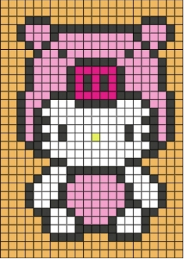 Perles à repasser Hello Kitty Cochon