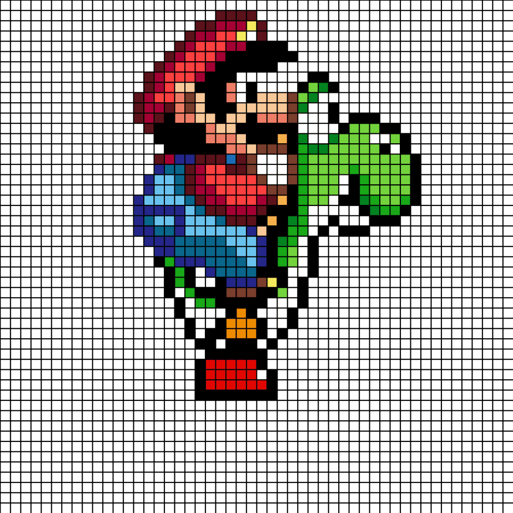Perles à repasser Mario Bros et Yoshi