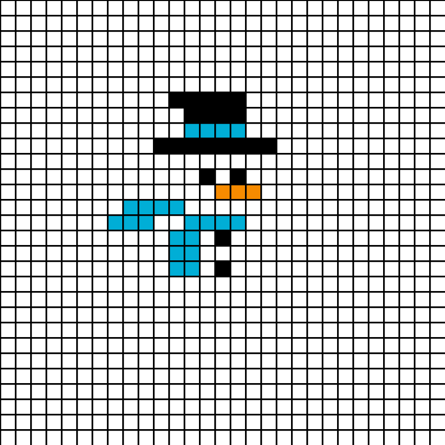 Perles à repasser Bonhomme de Neige 2