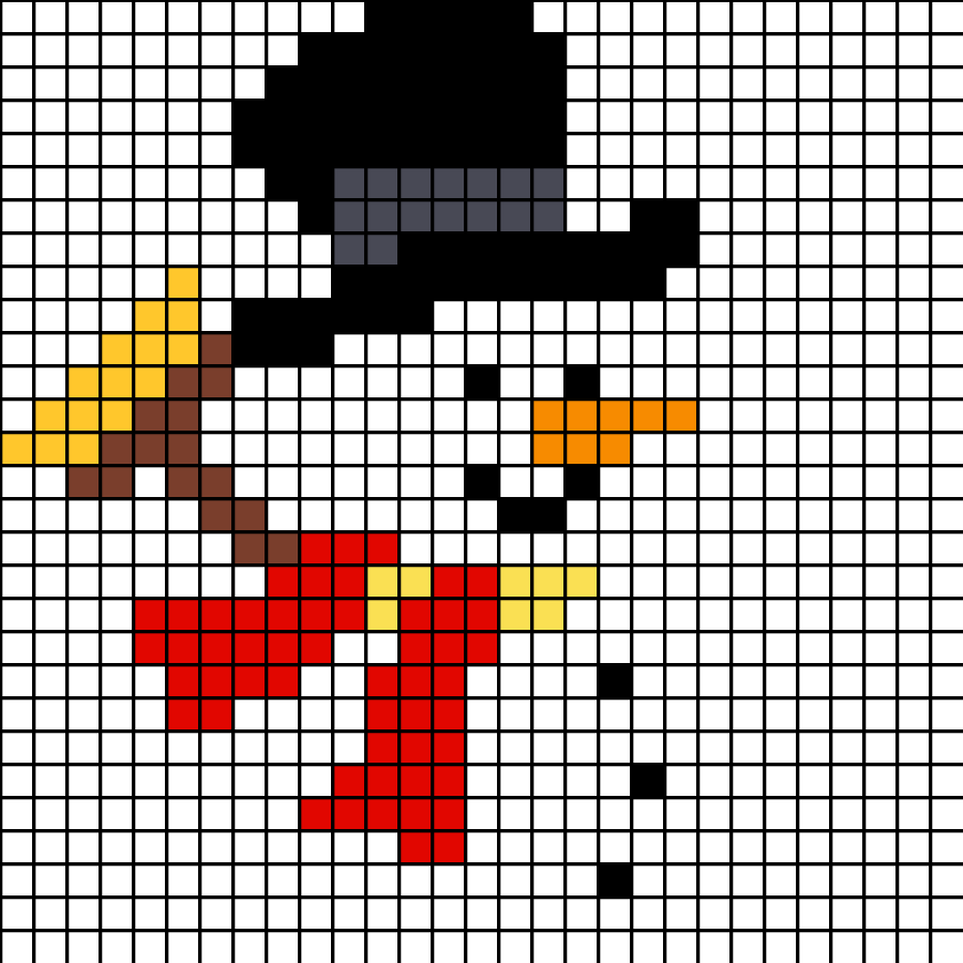 Perles à repasser Bonhomme de Neige