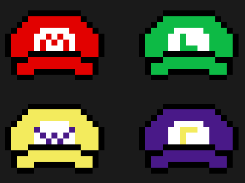 Perles à repasser Super Mario - Casquettes