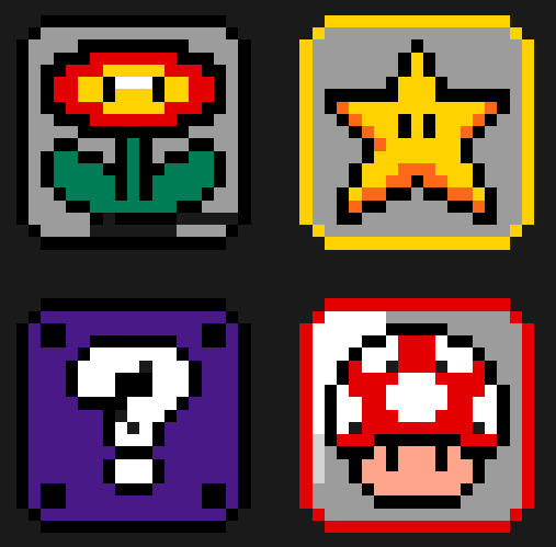 Perles à repasser Cubes Mario Bros