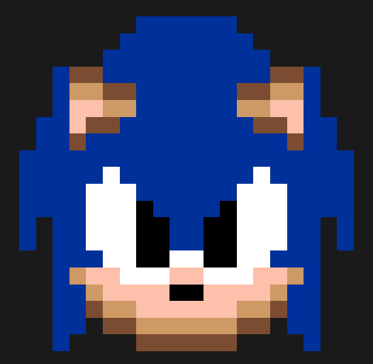 Perles à repasser Sonic de face