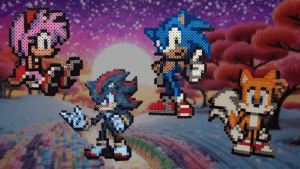 Sonic en perles à repasser