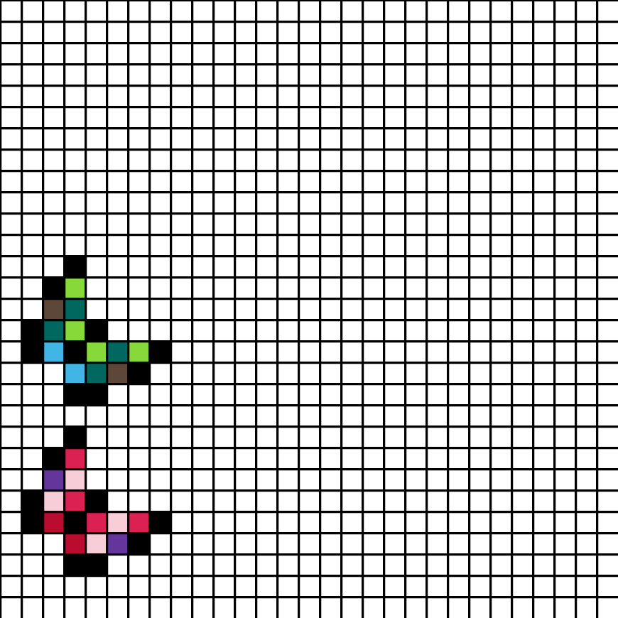 Par av geometriska fjärilar