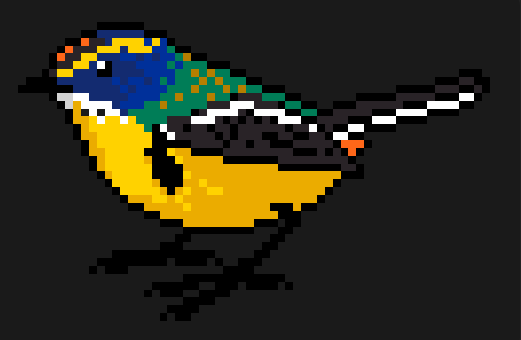 Fiu med många realistiska färger