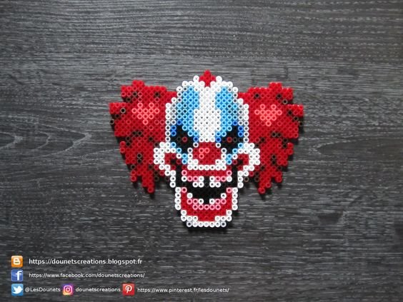 Modèle Clown Perles à Repasser