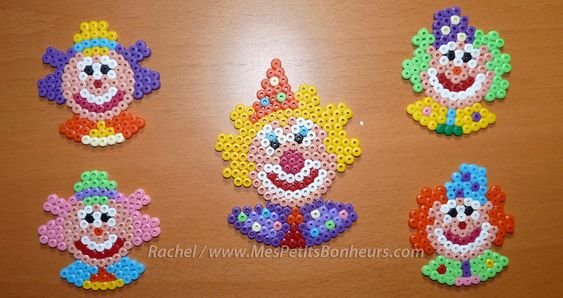 Modèle Clown Perles à Repasser