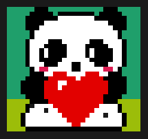 Kawai Panda Björn med hjärta