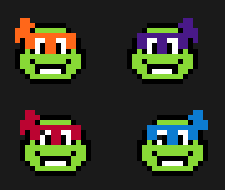 Ninja Turtles – Karaktärernas ansikten