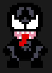 Venom med tungan utåt