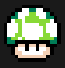 Champignon Vie Verte – Mario Bros Perles à Repasser