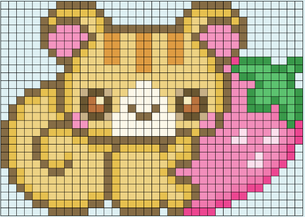 Écureuil avec Fraise Perles à Repasser