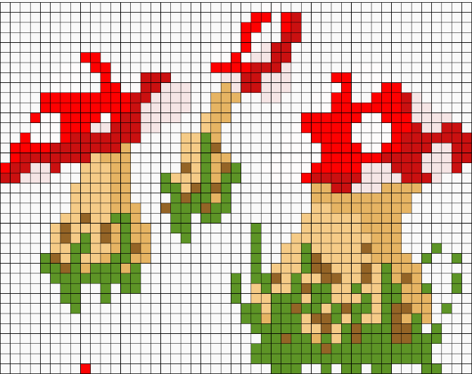 Porte-clés Champignon Perles à Repasser