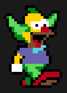 Krusty (Version Détaillée) - Modèle Perles à Repasser