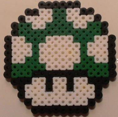 Champignon Vie Verte – Mario Bros Perles à Repasser