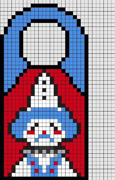 Clown Triste à Suspendre - Modèle Perles à Repasser